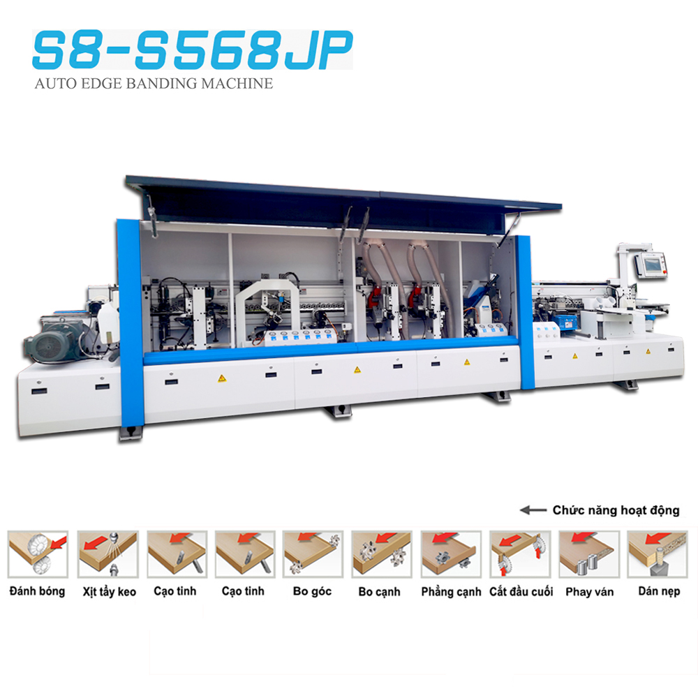 Máy dán cạnh tự động 10 chức năng tải nặng S8 - S568JP