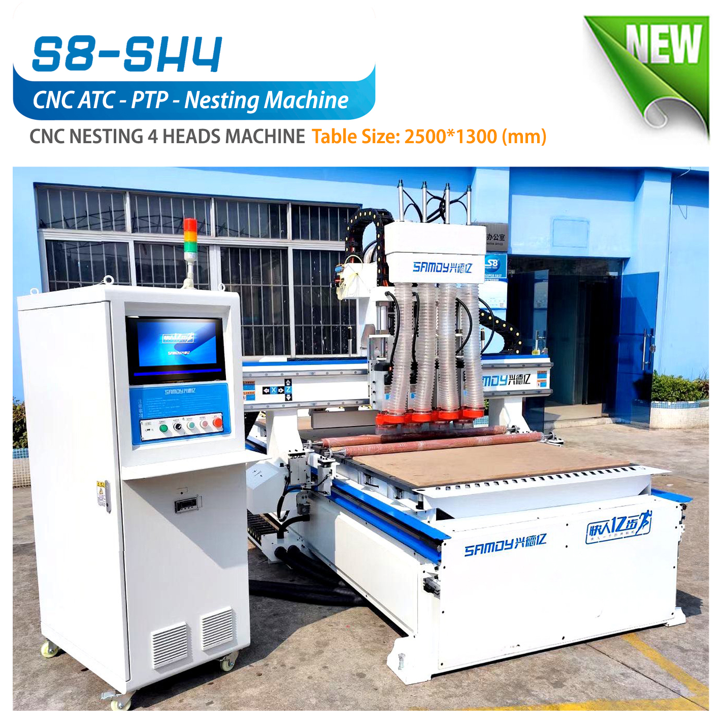 Máy SAMDY CNC Nesting 4 đầu gia công trung tâm Model. S8 - SH4
